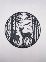 Nástěnná Dekorace (Wall Art) – "Jeleni v Lese"