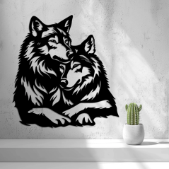 Nástěnná Dekorace (Wall Art) – "Vlčí Pár"