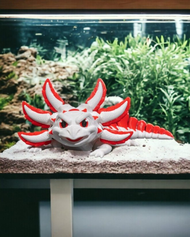 Velký pohyblivý axolotl - Velvet Cake