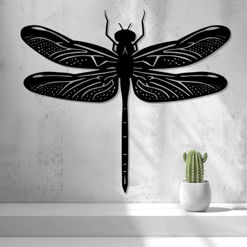 Nástěnná Dekorace (Wall Art) – "Elegantní Vážka"