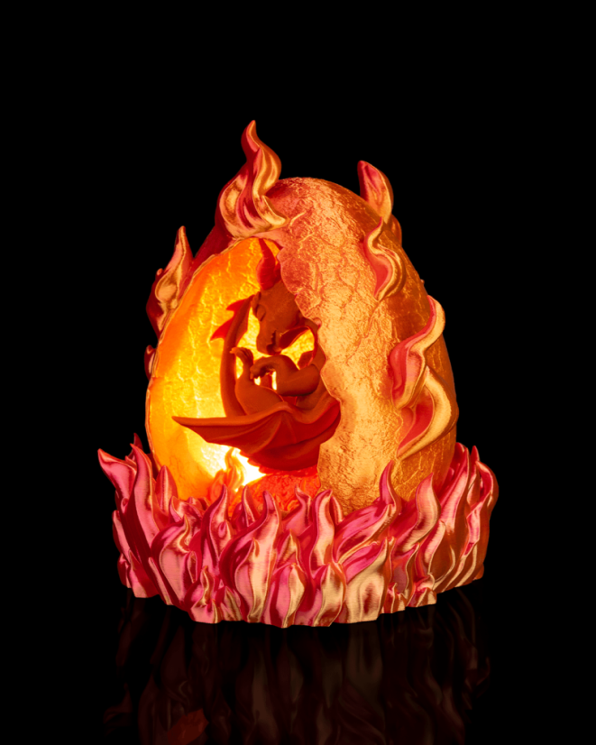 Stolná Lampa "Dračie Vajce - Flameborn"
