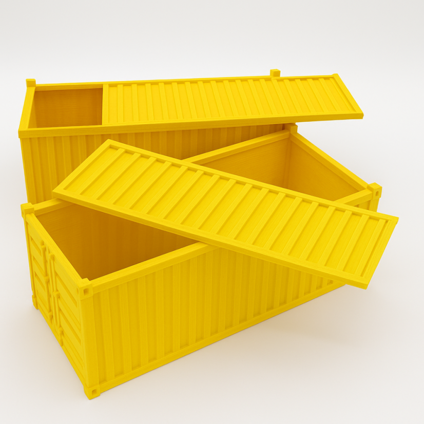 Organizér - Žltý lodní kontajner - Veľkosť: Mini