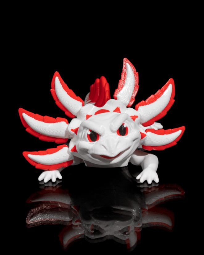 Velký pohyblivý axolotl - Velvet Cake