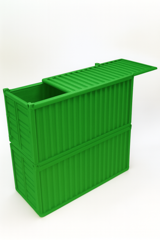 Organizér - Tmavozelený lodní kontajner - Veľkosť: Standart