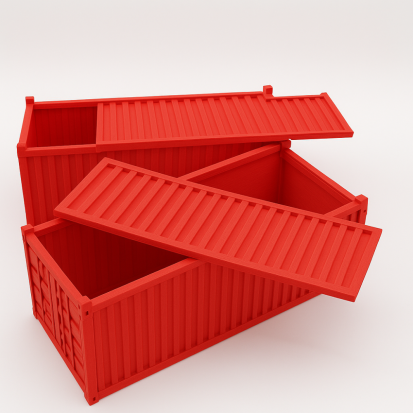 Organizér - Červený lodní kontajner - Veľkosť: Mini