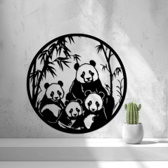 Nástěnná Dekorace (Wall Art) – "Rodinka Pand"
