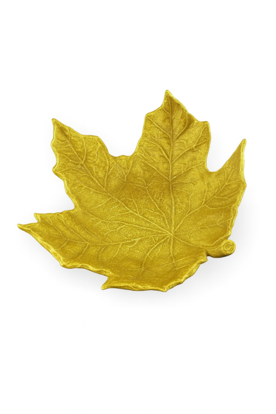 Miska javorový list - Metalická zlatá