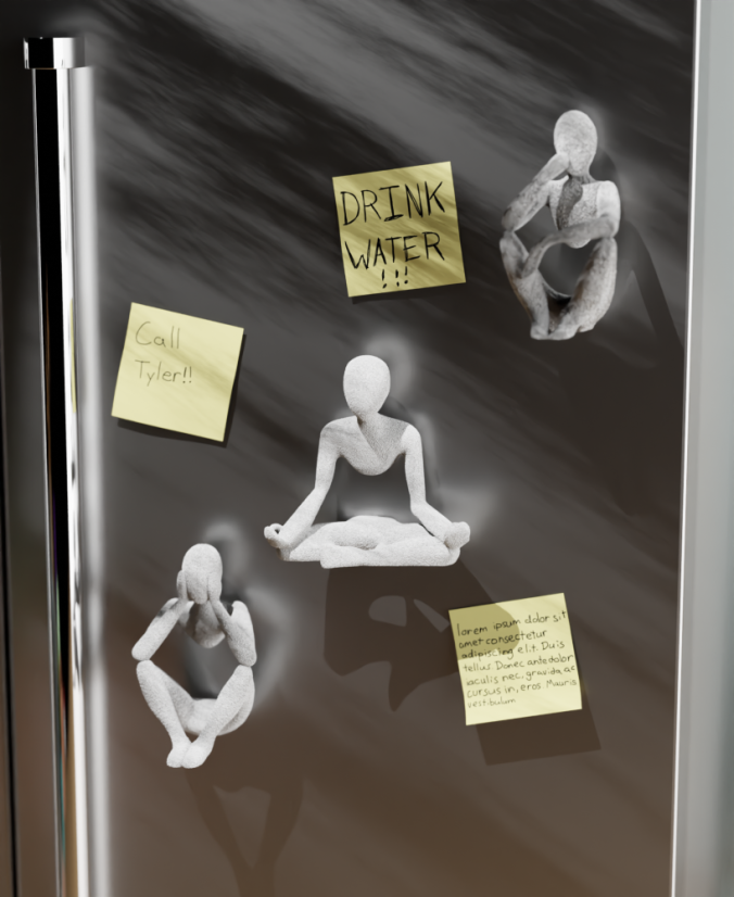 Figural Fridge Magnets – set of 3 pcs