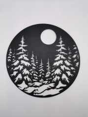 Nástěnná Dekorace (Wall Art) – "Les pod Měsícem"