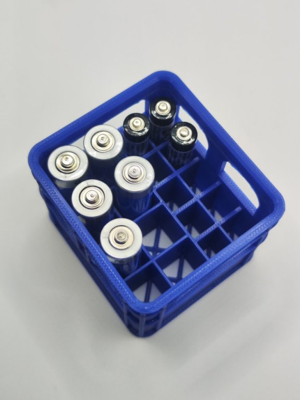 Organizér na batérie COMBO (AA+AAA) - Modrý