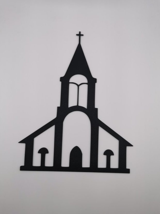 Nástenná Dekorácia (Wall Art) – "Silueta Kostola"