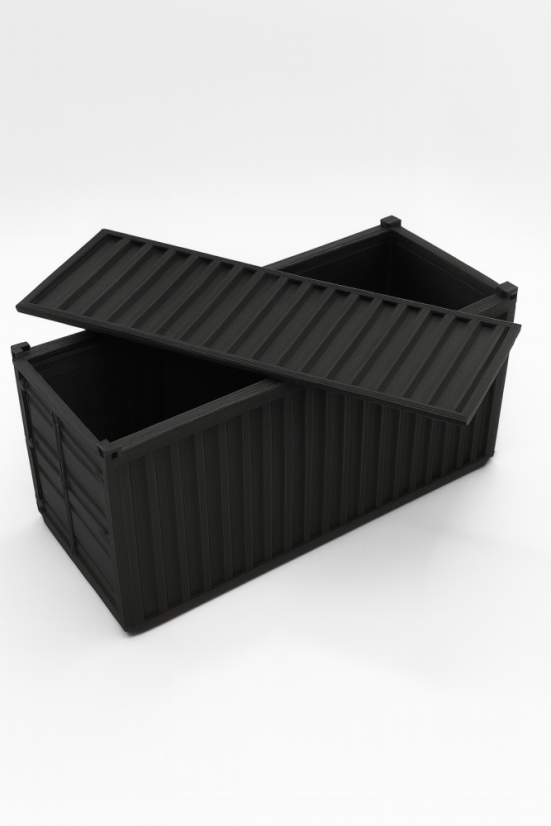 Organizér - Čierný lodní kontajner - Veľkosť: Mini