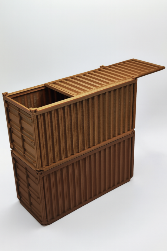 Organizér - Hnědý lodní kontejner